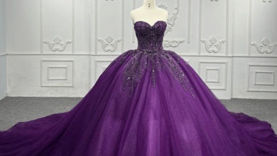 Dark and Lavender Wedding Dresses